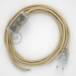 Creative Creative Cables textil lámpakábel Lámpa vezetéke semleges juta kábellel, 1, 80 m CABTTORN06 (CABTTORN06)