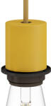 Creative-Cables Creative Cables süllyesztett lámpa E27 félig süllyesztett fém lámpatartó készlet rejtett kábelbilinccsel KBM4551MU sárga (KBM4551MU)