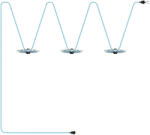 Creative-Cables Creative Cables lámpatest Maioliche' láncvilágítás Lumet rendszer 10 m-től, szövetkábellel, 3 lámpafoglalattal és CATE27N100CM17DD24MA01 (CATE27N100CM17DD24MA01)