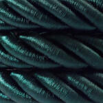 Creative Creative Cables lámpakábel 2XL elektromos vezeték, elektromos kábel 3x0, 75. Fényes sötétzöld szövetborítás. Átmérő CLS24VERDE (CLS24VERDE)