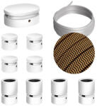 Creative Filé System Symmetric Kit - 5 m-es fényfüzér kábellel és 9 db beltéri, fehérre lakkozott fa alkatrésszel (CAT02-LIN2-CZ22)