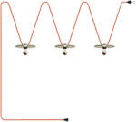 Creative-Cables Creative Cables lámpatest Maioliche' láncvilágítás Lumet rendszer 10 m-től, szövetkábellel, 3 lámpafoglalattal és CATE27N100CM09DD24MA03-L (CATE27N100CM09DD24MA03-L)