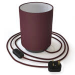 Creative-Cables Posaluce fémből, bordó vászon Cilindro lámpaernyővel (ABM23BRFINNRM19TBR)