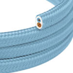 Creative Creative Cables textil lámpakábel Lapos textil kábel világos bébi kék színű