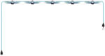 Creative-Cables Creative Cables lámpatest Maioliche' String Light Lumet rendszer 7, 5 m-től, szövetkábellel, 5 lámpatartóval CATE27N075CM17DD24MA01 fekete (CATE27N075CM17DD24MA01)