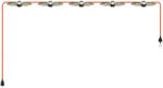 Creative-Cables Creative Cables lámpatest Maioliche' String Light Lumet rendszer 7, 5 m-től, szövetkábellel, 5 lámpatartóval CATE27N075CM09DD24MA03 fekete (CATE27N075CM09DD24MA03)