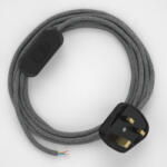 Creative Creative Cables textil lámpakábel Lámpa vezetéke szürke lenvászon kábellel, 1, 80 m CINNTO402 (CINNTO402)