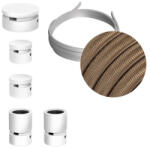 Creative Filé System Wiggle Kit - 3 m-es fényfüzér kábellel és 5 db beltéri, fehérre lakkozott fa alkatrésszel (CAT02-WIG-CM27)