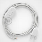 Creative Creative Cables textil lámpakábel Lámpa vezetéke fehér pamut kábellel, 1, 80 m CABBTORC01 (CABBTORC01)