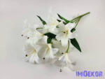  Gumis liliom 9 ágú csokor 56 cm - Fehér