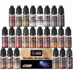  Let's Resin Metallic Alcohol Ink szett - fémes hatású, 24 x 10 ml