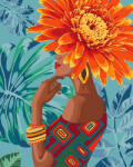 iPicasso Set pictura pe numere, cu sasiu, Floare tropicala, 40x50 cm (PC4050994)