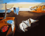 iPicasso Set pictura pe numere, cu sasiu, Persistenta memoriei - Salvador Dali, 40x50 cm (PC40501142)