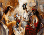 iPicasso Set pictura pe numere, cu sasiu, Petrecerea fetelor, 40x50 cm (PC4050986)
