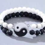 Kincsecske Kollekció Párban hordható Yin Yang kő gyöngy karkötő