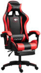 ForAll M8301-1 Scaun Gaming Din piele ecologică cu Suport pentru picioare Negru / Roșu (M8301-1)