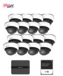 Milesight Technology Kit supraveghere video Milesight 16 camere Dome MS-C2973-PD + 1 NVR MS- N5016-PE (KIT16MINIDOME2MP) - shoptei
