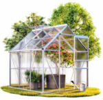 Gardebruk ALU üvegház melegház tetőablakkal 190x190x195cm (991468)