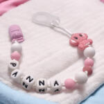  Egyedi neves cumilánc rózsaszín kiselefánttal (1430)