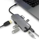 NEXTONE PD-PRO-HUB USB-C Pro többportos szürke adapter (PD-PRO-HUB) (PD-PRO-HUB)