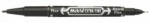 Zebra Alkoholos marker, 0, 5/1, 0 mm, kétvégű, 'Mckie Extra Fine', fekete (TZ50351) (TZ50351)