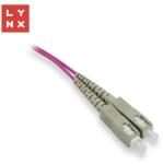 LYNX Fiber Optic SC Összekötő Rózsaszín 50cm LX-DPX-SC/SC-OM4-05 (LX-DPX-SC/SC-OM4-05)
