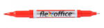 FlexOffice Alkoholos marker, 0, 4/1, 0 mm, kúpos, kétvégű, 'PM01', piros (FOPM01P) (FOPM01P)