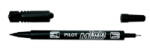 Pilot Alkoholos marker, 0, 8/2 mm, kétvégű, 'Twin', fekete (PTWFK) (PTWFK)