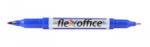 FlexOffice Alkoholos marker, 0, 4/1, 0 mm, kúpos, kétvégű, 'PM01', kék (FOPM01K) (FOPM01K)