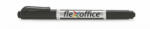 FlexOffice Alkoholos marker, 0, 4/1, 0 mm, kúpos, kétvégű, 'PM01', fekete (FOPM01FK) (FOPM01FK)