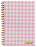 Pukka Pad Spirálfüzet, B5, vonalas, 80 lap, FSC, PUKKA PAD Carpe Diem, rózsaszín kockás (PUP9377) (PUP9377)