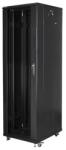 Lanberg FA01-8047-12B 19" 47U SZÉL: 800mm MÉLY: 1000mm MAG: 2277mm összeszerelt üvegajtós fekete rack szekrény (FA01-8047-12B) - officedepot