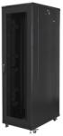 Lanberg FA01-8042-23B 19" 42U SZÉL: 800mm MÉLY: 1000mm MAG: 2047mm összeszerelt hálós fémajtós fekete rack szekrény (FA01-8042-23B) - officedepot