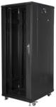 Lanberg FA01-6832-12B 19" 32U SZÉL: 600mm MÉLY: 800mm MAG: 1603mm összeszerelt üvegajtós fekete rack szekrény (FA01-6832-12B) - officedepot