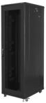 Lanberg FA01-8842-23B 19" 42U SZÉL: 800mm MÉLY: 800mm MAG: 2047mm összeszerelt hálós fémajtós fekete rack szekrény (FA01-8842-23B) - officedepot