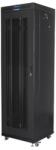 Lanberg FF01-6642-23BL 19" 42U SZÉL: 600mm MÉLY: 600mm MAG: 2127mm lapraszerelt LCD hálós fémajtós fekete rack szekrény (FF01-6642-23BL) - officedepot