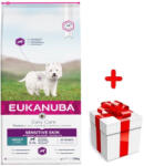 EUKANUBA Eukanuba Daily Care Adult Sensitive Skin 12kg + meglepetés kutyádnak INGYENES!