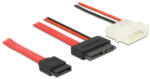 Delock kábel Slim SATA anya SATA 7 tűs + 2 tűs tápcsatlakozó apa 50 cm