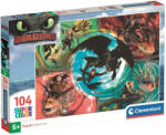 Clementoni Így neveld a sárkányodat 104db-os Supercolor puzzle - Clementoni (25035) - jatekshop