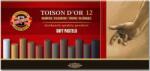 KOH-I-NOOR Toison Soft Pastels Set de pasteluri uscate Browns 12 buc (8522012002BR)
