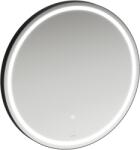 Laufen BASE 2.0 Kör alakú tükör, 600, környező LED világítással, 1 érintőérzékelő (Be-Ki / Színhőmérséklet-változás 3000-6000K), alumínium keret fekete matt, IP44, Matt Fekete H4443901084501 (H4443901084501)