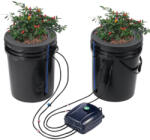 VEVOR Hidrokultúrás növénytermesztő rendszer 2x20L mélyvizes kultúra 300x300x380 mm (SSSPXT2T8INK25VV5V2)