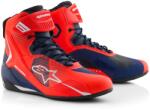 Alpinestars Faster-4 kollekció MM93 motoros cipő fluo piros-kék-fehér