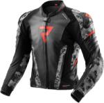 Rebelhorn Geacă moto din piele Rebelhorn Veloce negru-gri-rosu fluo (PRBRH-LJ-VELOCE_17)