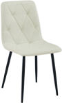  Krém étkezőszék LIBRA fekete lábakkal