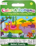 OOLY Album de colorat cu lungime 1, 5 m - fata-verso, Color-A-Looong - Expeditie Safari (118-310) Carte de colorat
