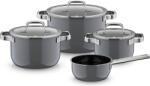 WMF Set de oale cu cratiță și 3 capace Fusiontec Mineral Pro, gri, 7 piese (518825290)