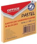 Office Products Notes autoadeziv 76x76 mm, 100 file, portocaliu pastel, Office (OF-14047611-07)