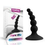 Lovetoy Lure Me - dop anal cu mărgele și ventuză (negru)