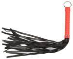 GoodLove STD Whip with Ring - bici cu inel, roșu-negru, 49 cm